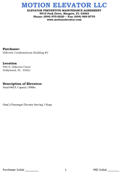 Motion Elevator Maint Contract-1